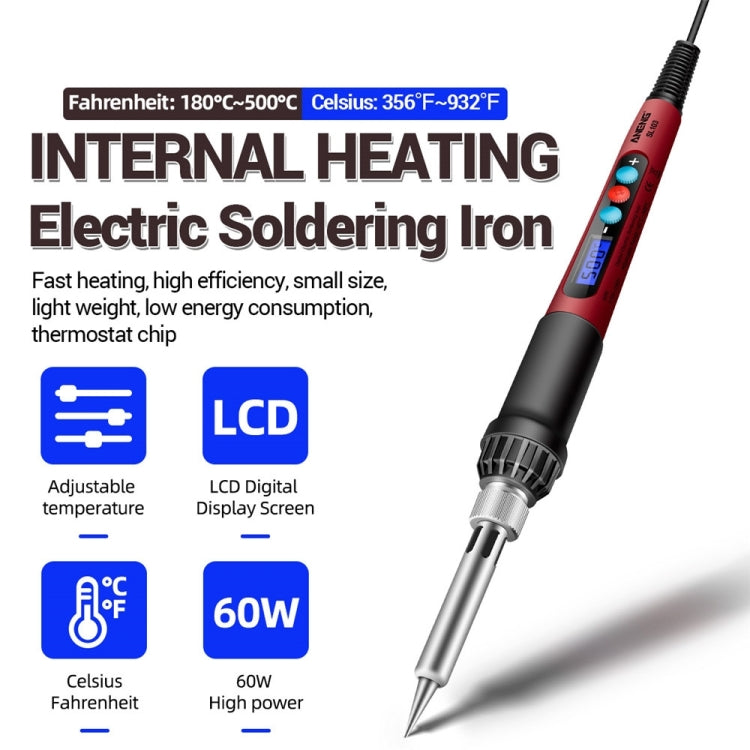 ANENG SL103 13pcs/set Intelligent Digital Display Temperature Adjustment Household Constant Temperature Soldering Iron Set 60W Internal Heat Welding Tool Kit(US Plug) - Electric Soldering Iron by buy2fix | Online Shopping UK | buy2fix