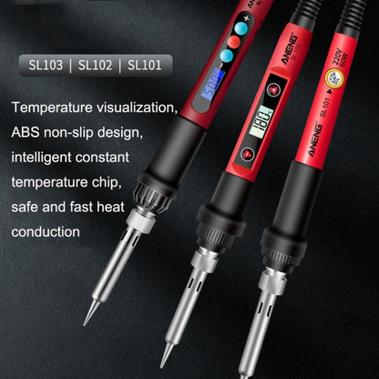 ANENG SL103 13pcs/set Intelligent Digital Display Temperature Adjustment Household Constant Temperature Soldering Iron Set 60W Internal Heat Welding Tool Kit(US Plug) - Electric Soldering Iron by buy2fix | Online Shopping UK | buy2fix