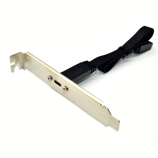 USB 3.1 Type-E To USB-C / Type-C Connector Front Panel Header 0.3m High Profile Bracket by buy2fix