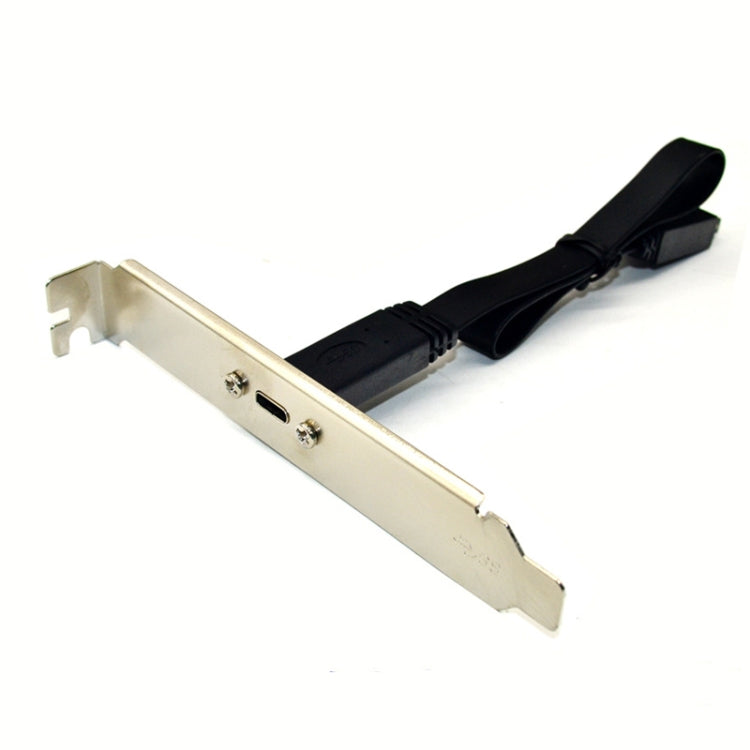 USB 3.1 Type-E To USB-C / Type-C Connector Front Panel Header 0.5m High Profile Bracket by buy2fix
