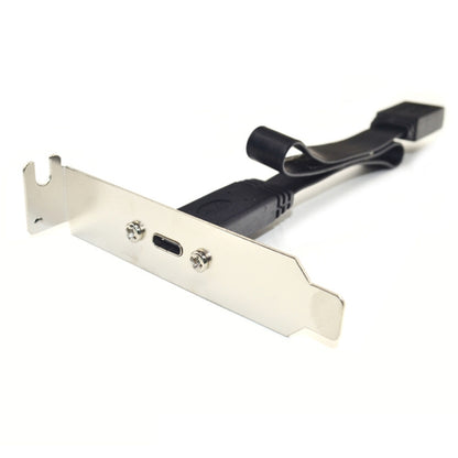 USB 3.1 Type-E To USB-C / Type-C Connector Front Panel Header 0.5m Low Profile Bracket by buy2fix