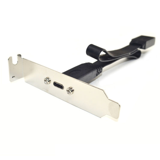 USB 3.1 Type-E To USB-C / Type-C Connector Front Panel Header 0.5m Low Profile Bracket by buy2fix
