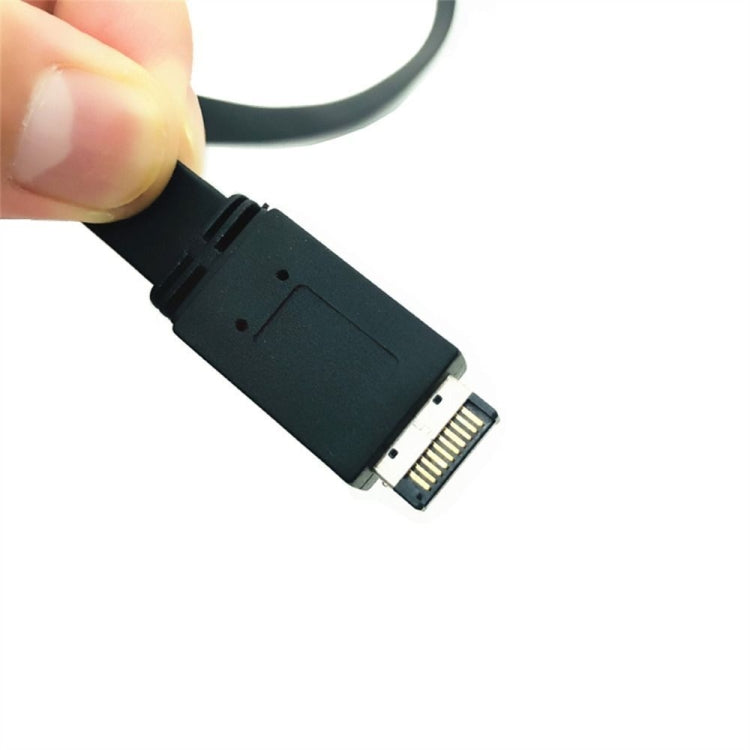 USB 3.1 Type-E To USB-C / Type-C Connector Front Panel Header 0.5m Low Profile Bracket by buy2fix