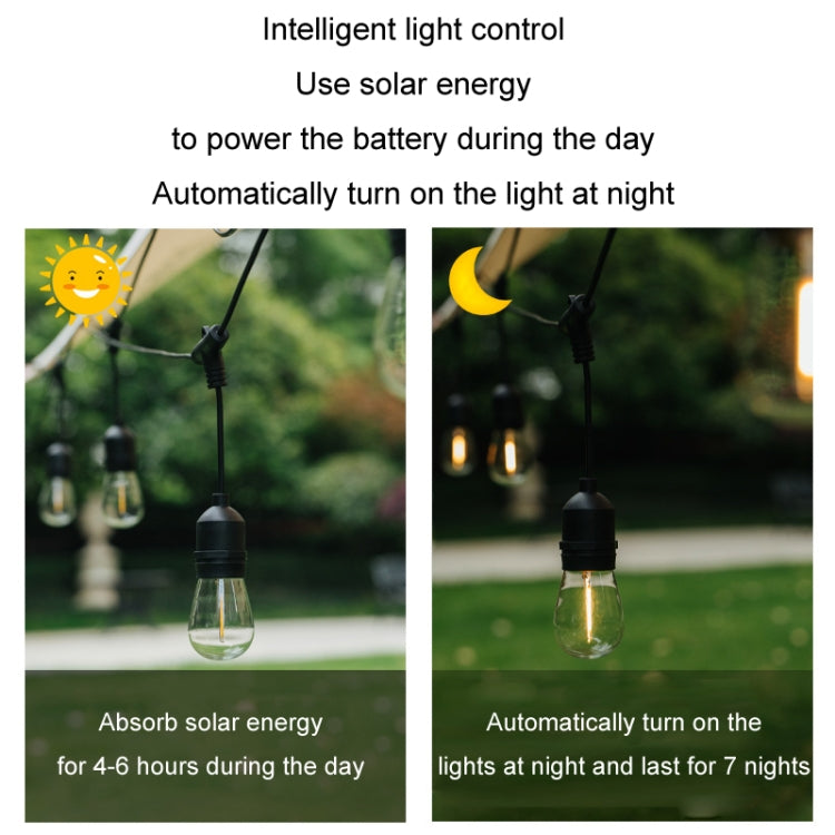 Outdoor Solar Remote Control RGB String Lights Christmas Decoration Lights, Specification: Warm Light by buy2fix