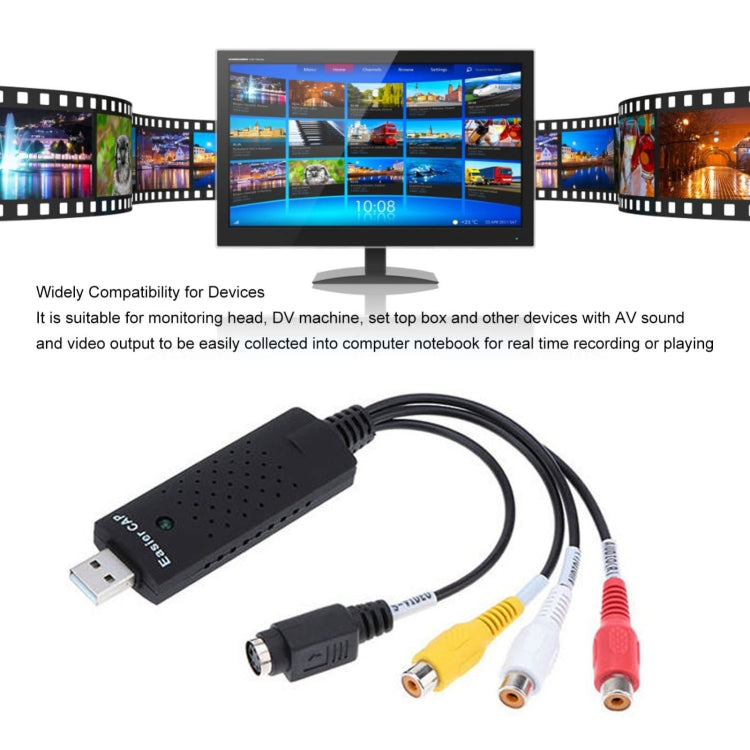 USB 2.0 Easier CAP Video Collection Card Monitoring Card 008 Chip by buy2fix