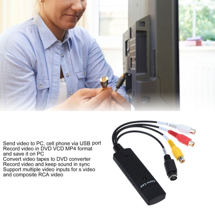 USB 2.0 Easier CAP Video Collection Card Monitoring Card 008 Chip by buy2fix