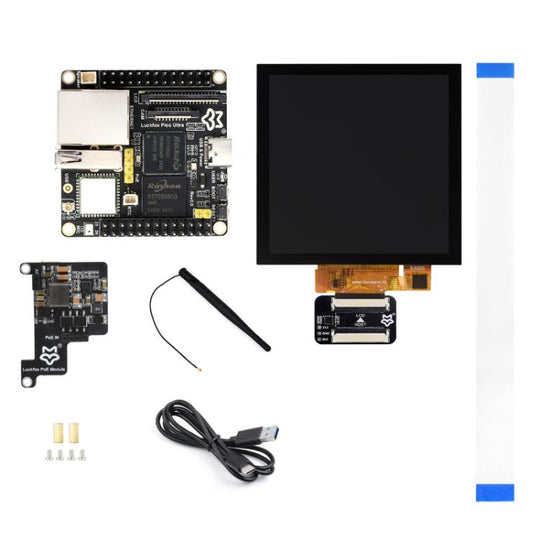 Luckfox Pico Ultra W RV1106G3 1TOPS Mini Linux Development Board Integrated Processor With Wi-Fi/PoE, Specification: 720x720 Touch Screen