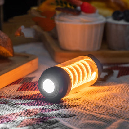 Outdoor Camping Spiral Lamp Waterproof Lighting Multifunctional Tent Hanging Lamp(Dark Black) by buy2fix