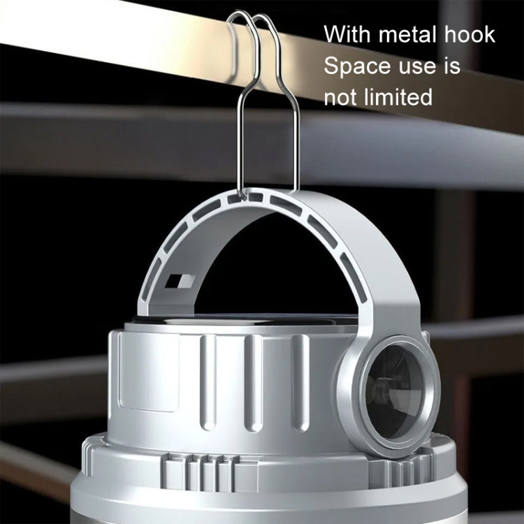 M10 Solar Tent Light With Portable Power Supply Handheld Camping Light Outdoor Vintage Mood Lights(Gray) by buy2fix