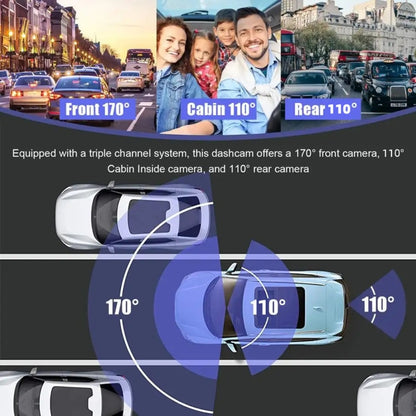 2 Inch Screen 3-Record 1080P Driving Recorder - Car DVRs by buy2fix | Online Shopping UK | buy2fix
