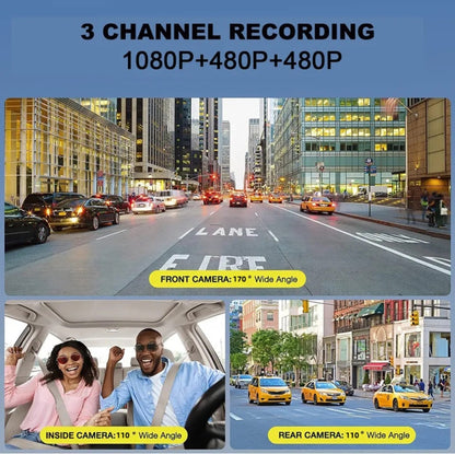 2 Inch Screen 3-Record 1080P Driving Recorder - Car DVRs by buy2fix | Online Shopping UK | buy2fix