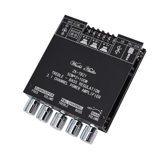ZK-TB21 TPA3116D2 High & Low Pitch Adjustment 2.1 Channel Bluetooth Full Digital Power Amplifier Module - Breadboard / Amplifier Board by buy2fix | Online Shopping UK | buy2fix