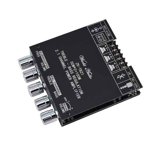 ZK-TB21 TPA3116D2 High & Low Pitch Adjustment 2.1 Channel Bluetooth Full Digital Power Amplifier Module - Breadboard / Amplifier Board by buy2fix | Online Shopping UK | buy2fix