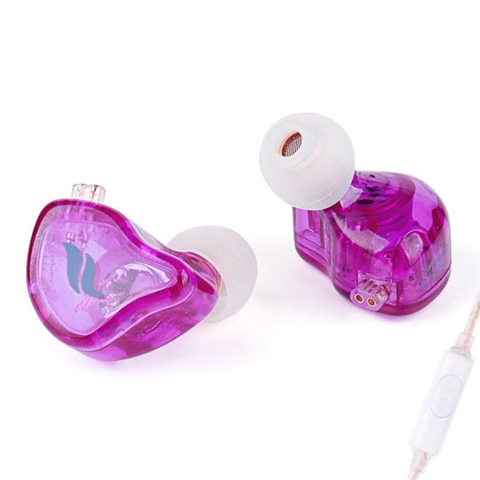 FZ In Ear Type Live Broadcast HIFI Sound Quality Earphone, Color: With Mic Purple