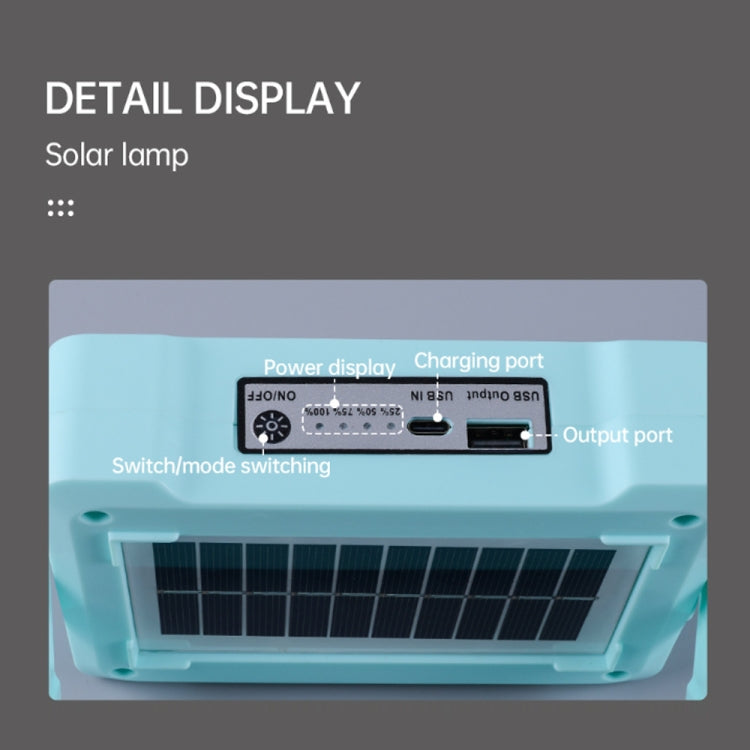 Solar Flood Light Portable Flashlight Emergency Work Light(Orange) by buy2fix