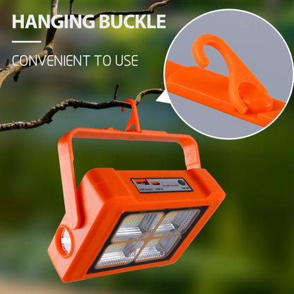 Solar Flood Light Portable Flashlight Emergency Work Light(Orange) by buy2fix