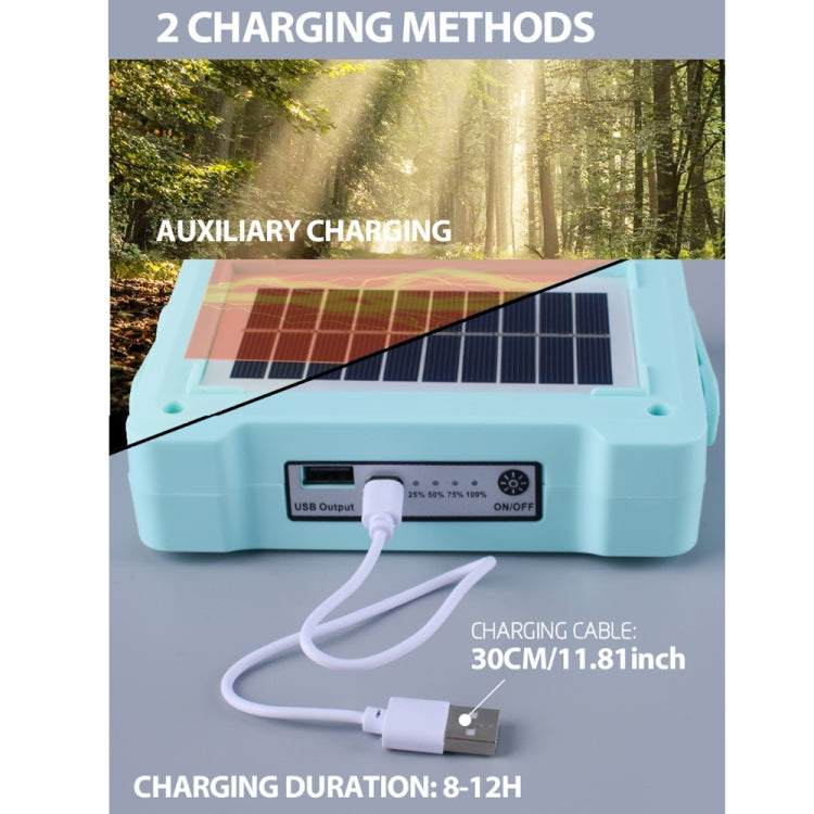 Solar Flood Light Portable Flashlight Emergency Work Light(Orange) by buy2fix