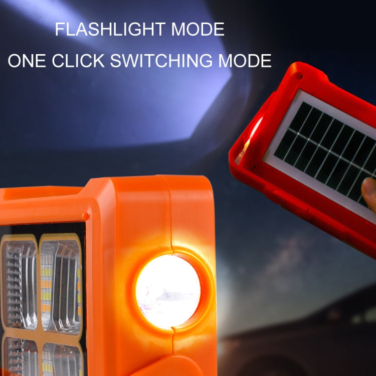 Solar Flood Light Portable Flashlight Emergency Work Light(Orange) by buy2fix