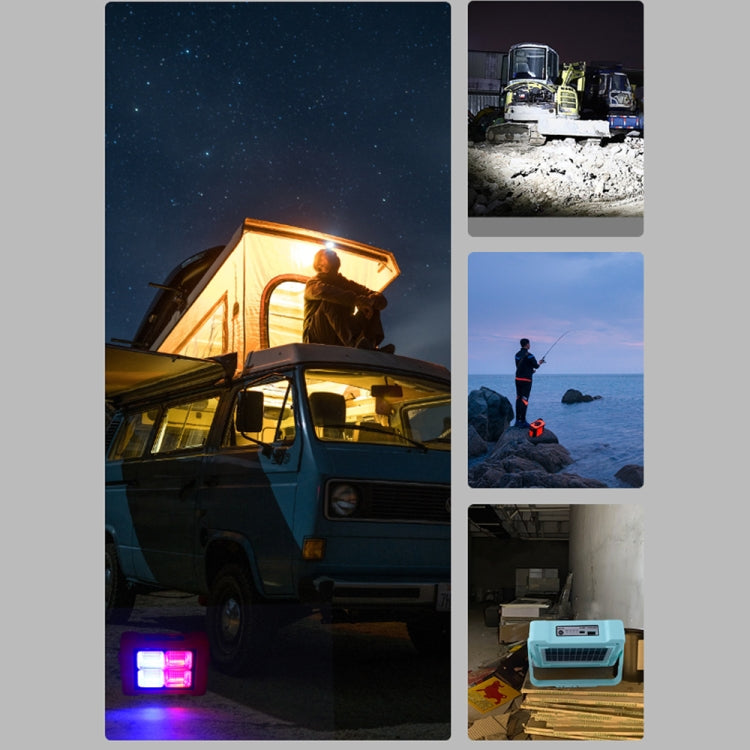 Solar Flood Light Portable Flashlight Emergency Work Light(Orange) by buy2fix