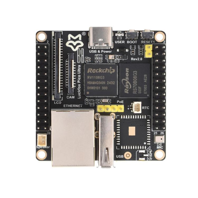 Luckfox Pico Ultra W RV1106G3 1TOPS Mini Linux Development Board Integrated Processor with Wi-Fi/No PoE, Specification: Without Screen - Arduino Nucleo Accessories by Luckfox | Online Shopping UK | buy2fix