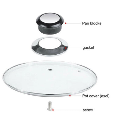 Stainless Steel Lid Handle Plastic Top Bead - Cooktop Parts by buy2fix | Online Shopping UK | buy2fix