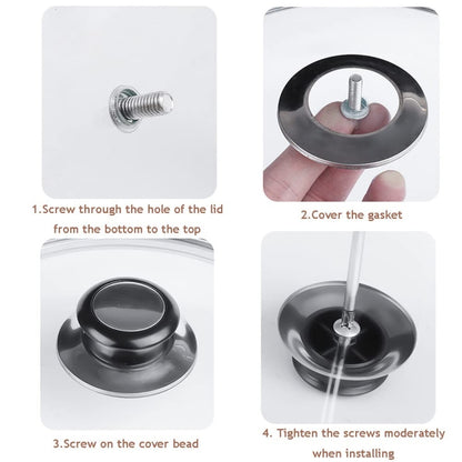 Stainless Steel Lid Handle Plastic Top Bead - Cooktop Parts by buy2fix | Online Shopping UK | buy2fix
