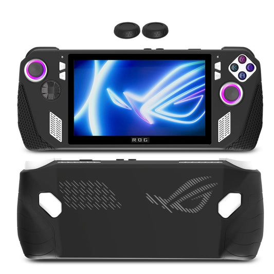 For ASUS Rog Ally Gaming Console Multicolor Silicone Case With 2 Button Caps(Black) - Cases by buy2fix | Online Shopping UK | buy2fix