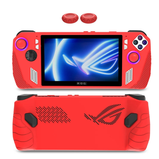 For ASUS Rog Ally Gaming Console Multicolor Silicone Case With 2 Button Caps(Red) - Cases by buy2fix | Online Shopping UK | buy2fix