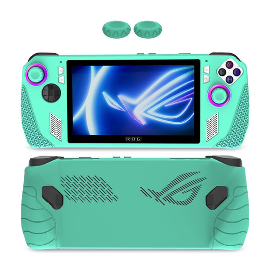 For ASUS Rog Ally Gaming Console Multicolor Silicone Case With 2 Button Caps(Green) - Cases by buy2fix | Online Shopping UK | buy2fix