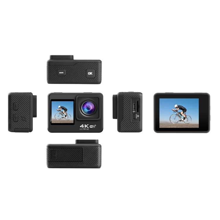 WIFI Color Dual-Screen HD 4K Video Outdoor Waterproof Sports Camera(AT-Q60AR) by buy2fix