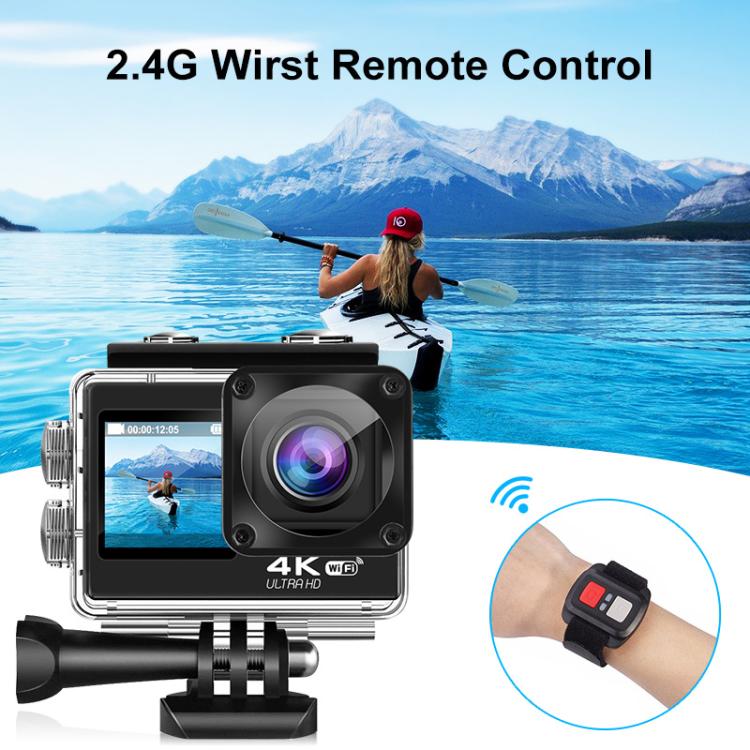 WIFI Color Dual-Screen HD 4K Video Outdoor Waterproof Sports Camera(AT-Q60AR) by buy2fix