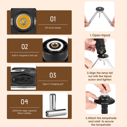 WEST BIKING Outdoor Lighthouse Camping Light LED Portable Magnetic Emergency Flashlight(Lake Blue) by WEST BIKING