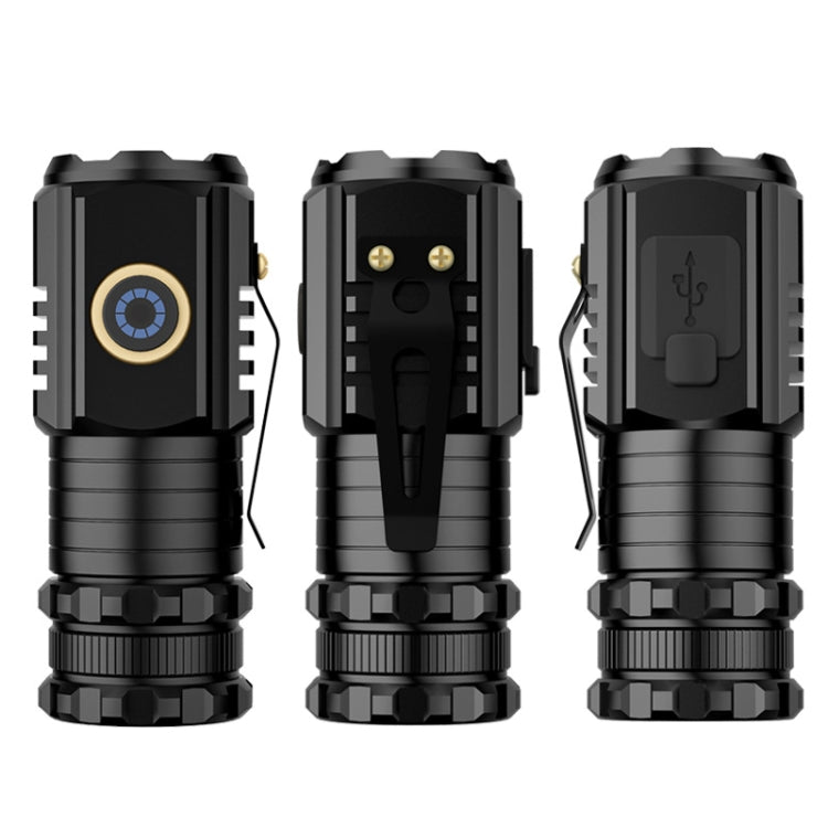 3 LED Mini Flashlight Rechargeable Waterproof 2000LM Super Bright Torch, Spec:  Tail Magnet - Mini Flashlight by buy2fix | Online Shopping UK | buy2fix