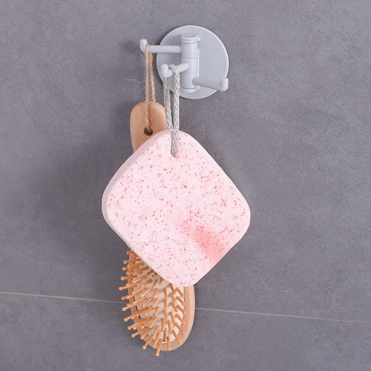 10pcs /Pack 3 Hooks Rotatable Hook Kitchen Bathroom Paste Wall Hook(Random Color) - Shelf & Hooks by buy2fix | Online Shopping UK | buy2fix