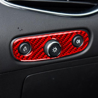 For Chevrolet Malibu 2016-2024 B Model Left-hand Drive Headlight Switch Sticker(Red) - Car Interior Mouldings by buy2fix | Online Shopping UK | buy2fix