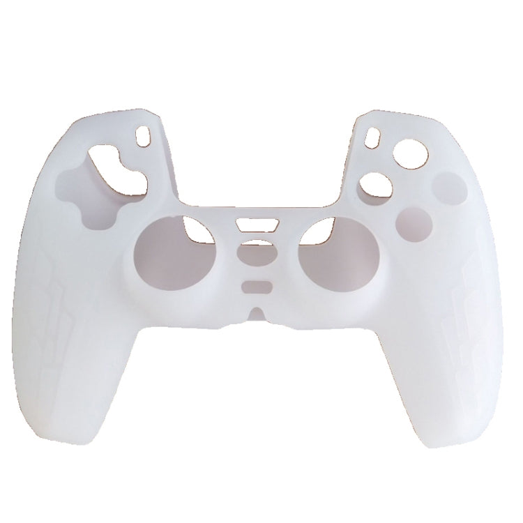 For PS5 Gamepad Silicone Case Non-slip Texture Thickened Protective Cover(White) - Cases by buy2fix | Online Shopping UK | buy2fix