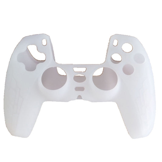 For PS5 Gamepad Silicone Case Non-slip Texture Thickened Protective Cover(White) - Cases by buy2fix | Online Shopping UK | buy2fix