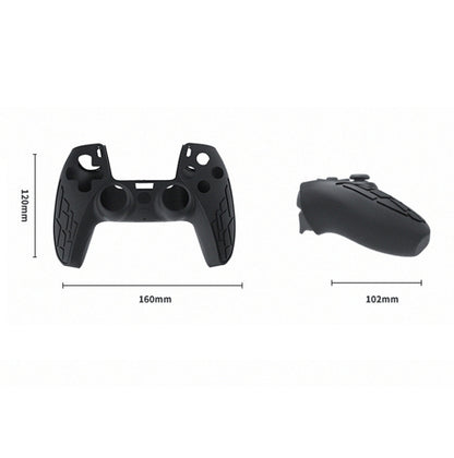 For PS5 Gamepad Silicone Case Non-slip Texture Thickened Protective Cover(White) - Cases by buy2fix | Online Shopping UK | buy2fix