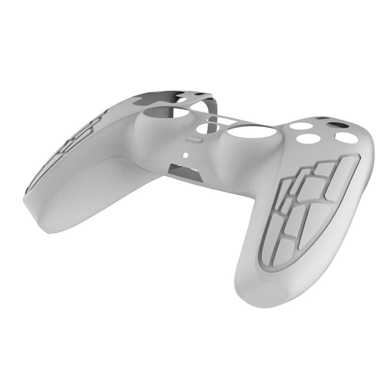 For PS5 Gamepad Silicone Case Non-slip Texture Thickened Protective Cover(White) - Cases by buy2fix | Online Shopping UK | buy2fix