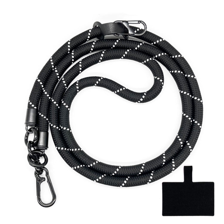 10mm Thick Rope Mobile Phone Lanyard Spacer Adjustable Anti Theft Phone Strap(NO.16 Black White) - Lanyards & Wrist Straps by buy2fix | Online Shopping UK | buy2fix