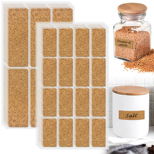 Large Cork 1bag Non-Marking Marker Stickers Kitchen Classification Waterproof Oilproof Self-Adhesive Vintage Label Stickers - Printer Paper & Stickers by buy2fix | Online Shopping UK | buy2fix
