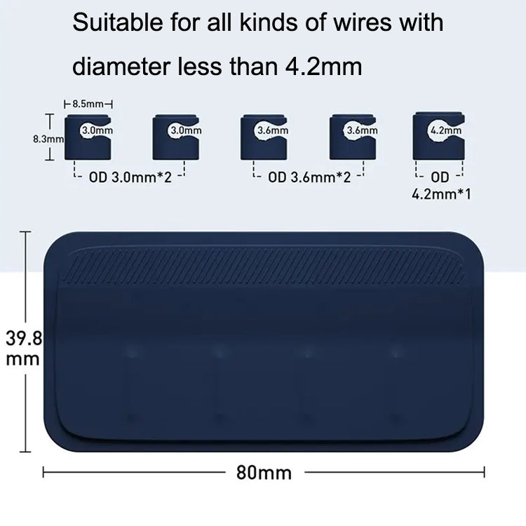 Punch Free Self-Adhesive Desktop Magnetic Data Cable Storage Fixer(Blue) by buy2fix