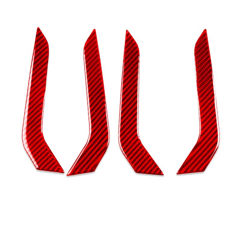 For Volkswagen Sagitar 2019-2023 4pcs /Set Left-hand Drive Door Armrest Decorative Stickers(Red) - Car Interior Mouldings by buy2fix | Online Shopping UK | buy2fix