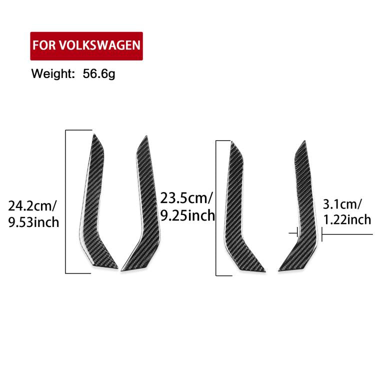 For Volkswagen Sagitar 2019-2023 4pcs /Set Left-hand Drive Door Armrest Decorative Stickers(Red) - Car Interior Mouldings by buy2fix | Online Shopping UK | buy2fix