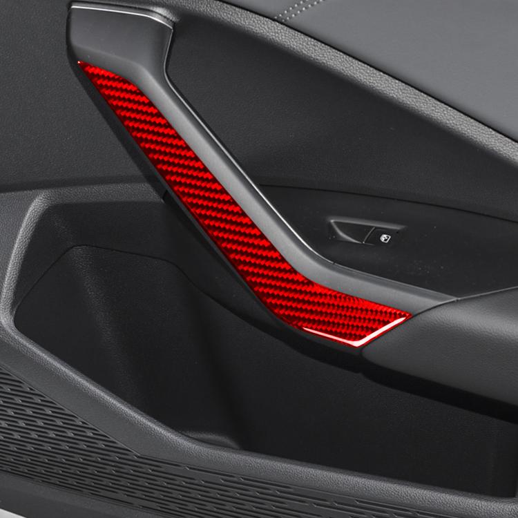 For Volkswagen Sagitar 2019-2023 4pcs /Set Left-hand Drive Door Armrest Decorative Stickers(Red) - Car Interior Mouldings by buy2fix | Online Shopping UK | buy2fix