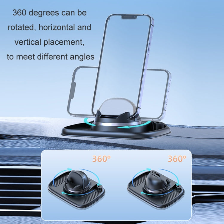 3 In 1 Multifunctional Car Phone Holder Dashboard Bracket Decoration(Black) by buy2fix