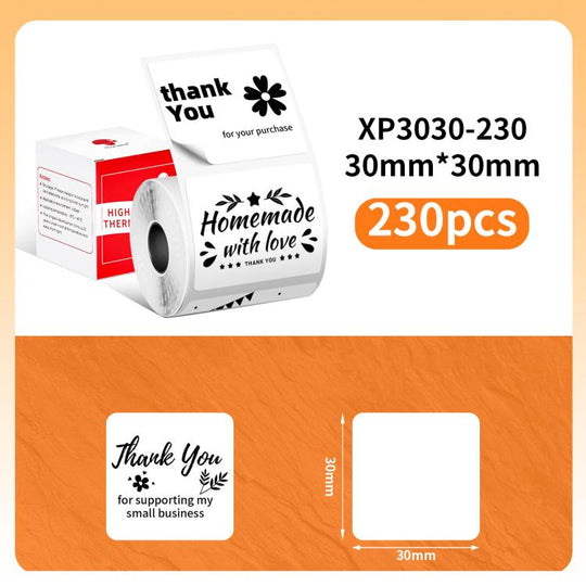Phomemo 30x30mm-230pcs  Thermal Labels For M110 Printer