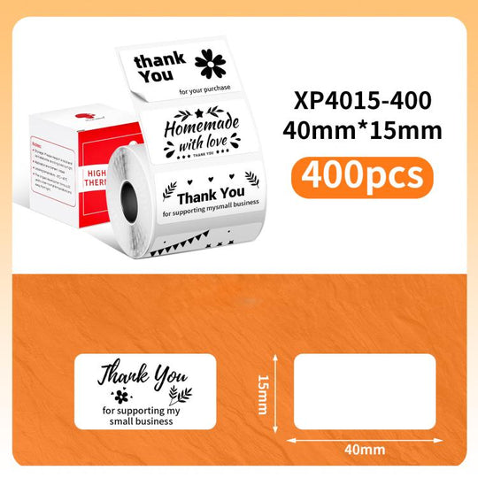 Phomemo 40x15mm-400pcs  Thermal Labels For M110 Printer