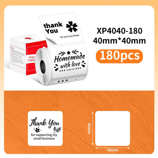 Phomemo 40x40mm-180pcs  Thermal Labels For M110 Printer