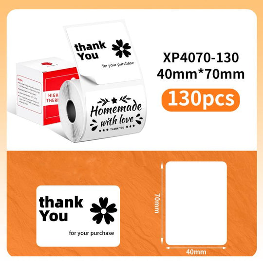 Phomemo 40x70mm-130pcs  Thermal Labels For M110 Printer